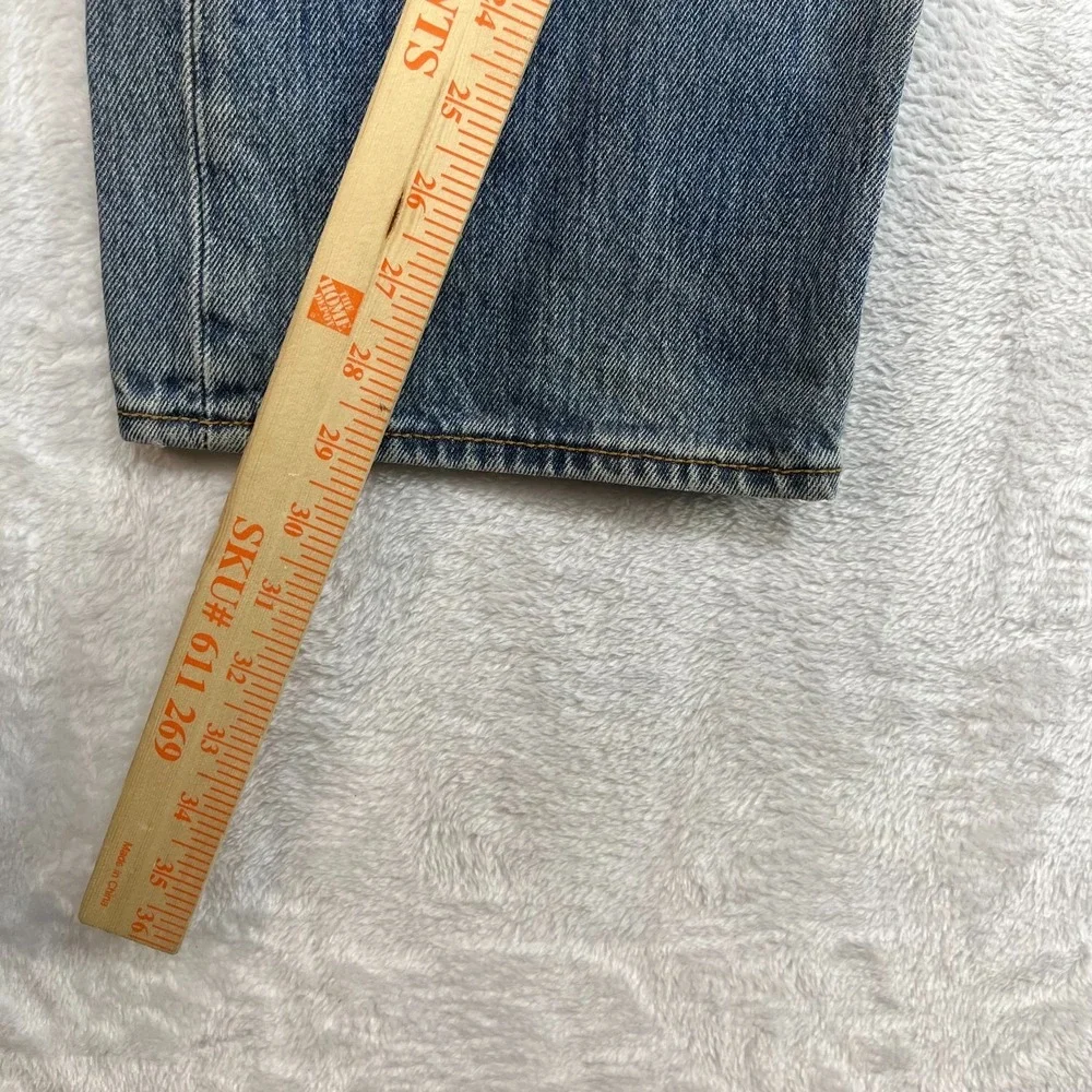 Levi's 501 Jeans Men's Blue Denim Mid Rise Classic‎ Straight Button Fly - 37X29